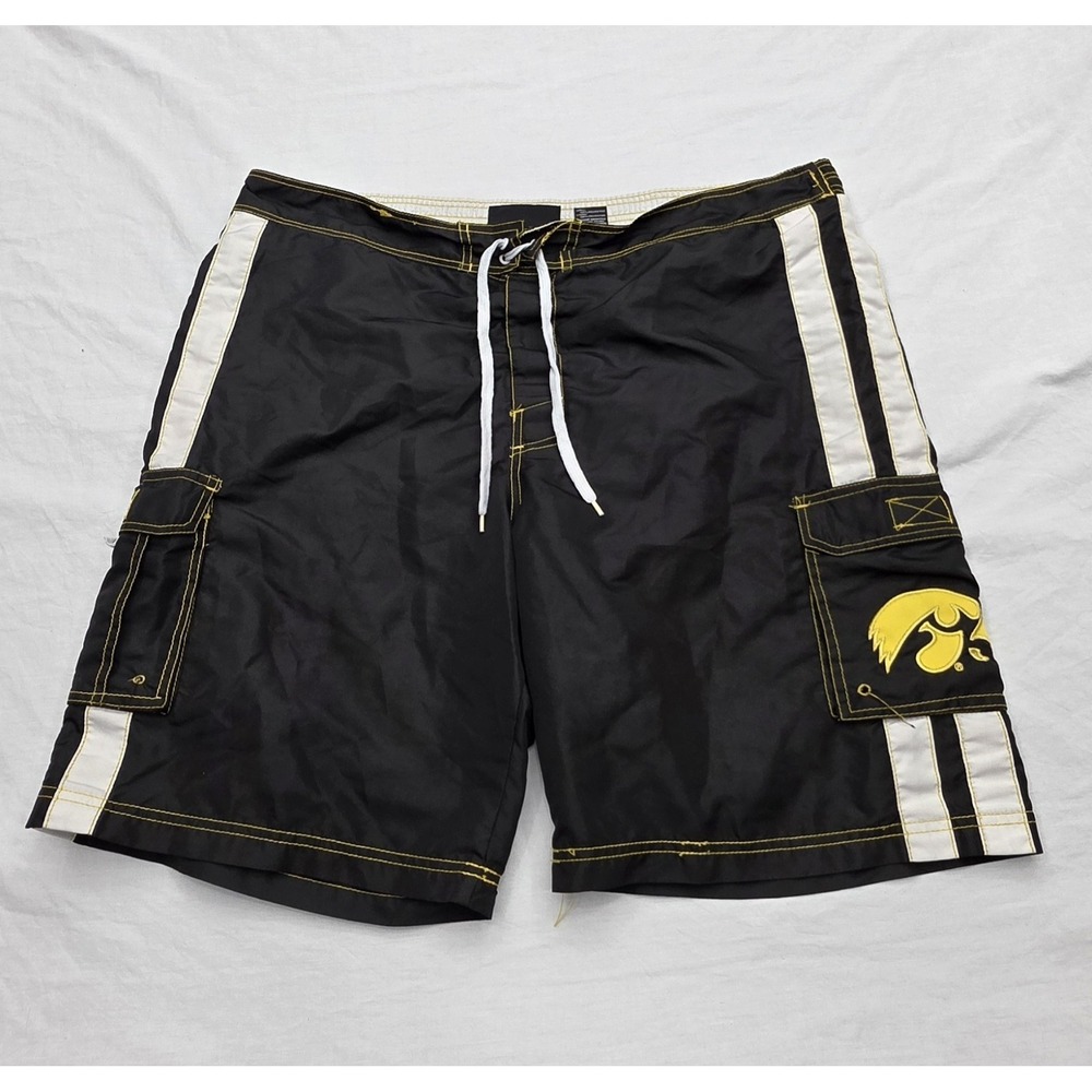 GIII Sports By Carl Banks Officially Licensed Iowa Hawkeyes Swim Trunks Men's...